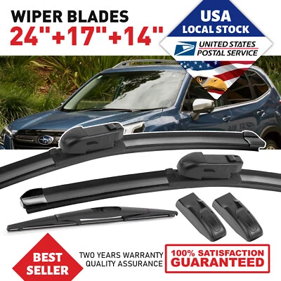 Juego de limpiaparabrisas delantero + trasero para Subaru Forester 2009-2023 parabrisas Foto 1 de 4