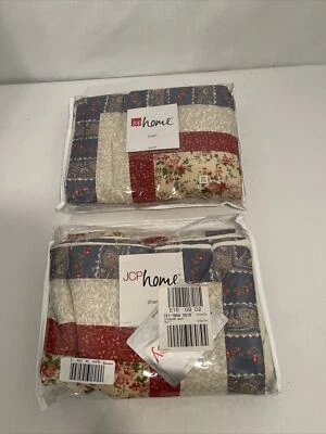 复古枕套 (2) JCPENNEY 珍珠标准尺寸(全新)多色 — 第 1/4 张图片