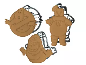 Juego de 3 cortadores de galletas Ghost Busters | más delgado, logotipo fantasma, malvavisco Stay Puft - Imagen 1 de 7