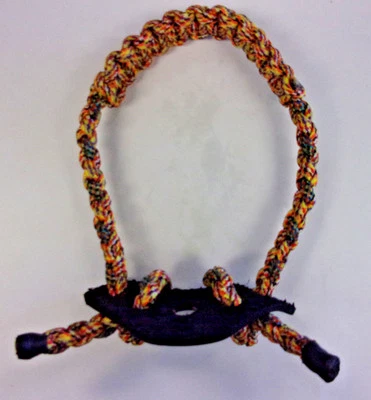 BowSling - Cuerda trenzada multicolor - Pieza de cuero negro adjunta - 156R Foto 1 de 3