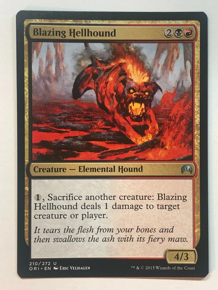 MTG Magic Origins Blazing Hellhound 210 NM/M - Image 1 of 1
