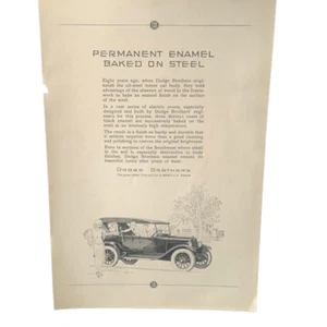 Vintage 1923 Dodge Permanent Enamel Baked on Steel Ad Advertisment - Picture 1 of 5