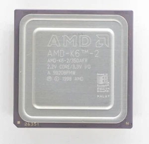 Socket 7 CPU - AMD K6-2 350MHz - AMD-K6-2/350AFR - TESTED - Picture 1 of 2