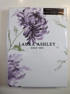 LAURA ASHLEY NINETTE JUEGO DE EDREDÓN FLORAL LAVANDA LAVANDA ROPA DE CAMA - SUPERKING - Imagen 1 de 17