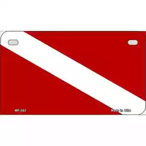 Diver Flag Novelty Metal Motorcycle Plate - Foto 1 di 1