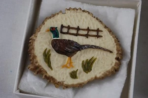 ELK HORN Sculpture Belt Buckle Handmade Idaho "Special Edition" Pheasant Bird - Picture 1 of 5