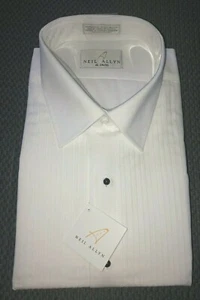 Neil Allyn White Tuxedo Long Sleeve Shirt  - Picture 1 of 4