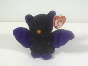 TY Beanie Baby Halloweenie Spaventoso Pipistrello Halloween Berretti Peluche Butt Altalena Etichette - Foto 1 di 7