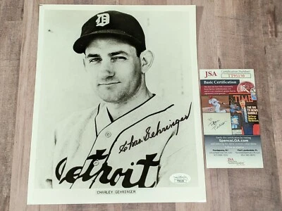 JSA Charley Gehringer Signed 8x10 Photo COA Charlie Mechanical Man HOF Tigers - Image 1 of 4