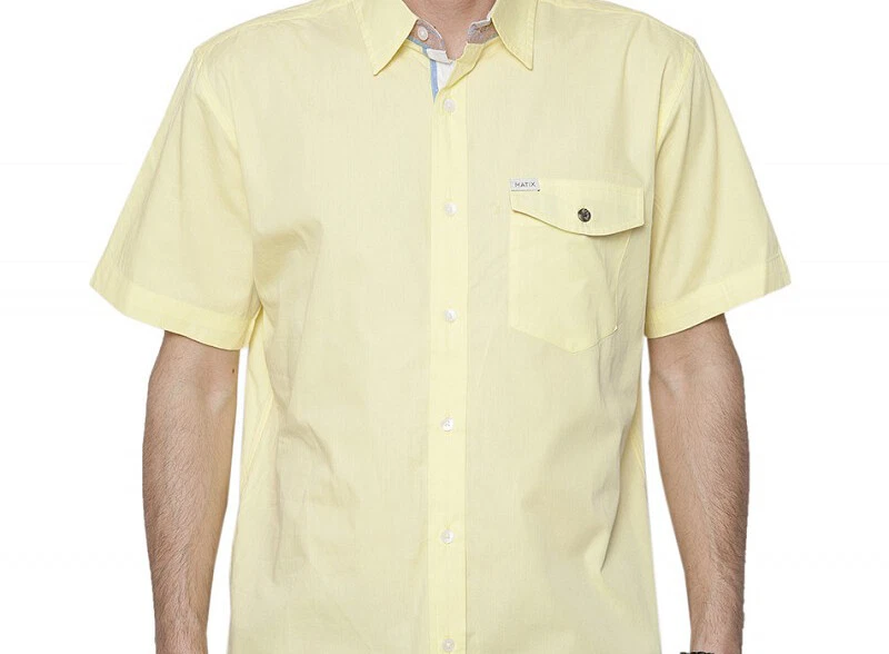 MATIX Spring Solid Woven Shirt (L) Pale Yellow - Image 1 of 1