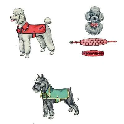 60s Sewing Pattern, Dog's Coat & Collar Trim - Small - dog=small - Image 1 of 2