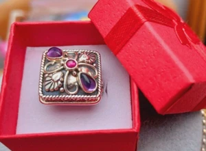 Vintage 925 Sterling Silver Ring, Amethyst, Size K Doug Paulus Designer #1196 - Picture 1 of 10