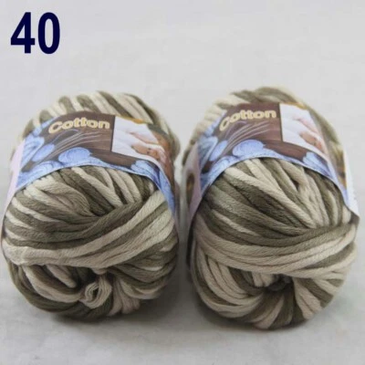 Sale 2Ballsx50g Super Soft Cotton Chunky Blankets Blanket Knitting Yarn 40 - Image 1 of 4
