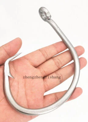 1Pcs Tuna Hooks Stainless Steel Fishing Hooks Big Game Swordfish Saltwater Hooks - image 1 of 4