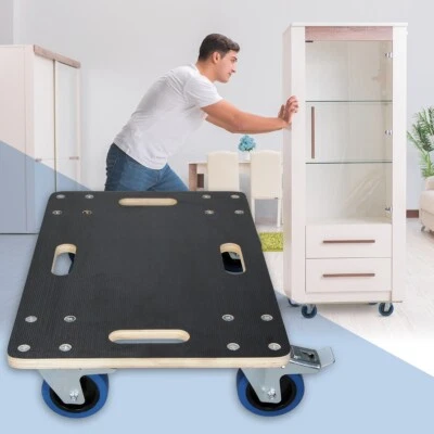 Möbelroller Rollbrett Transportroller Transportwagen 2 Bremsen 40x60cm bis 800kg - Bild 1 von 4