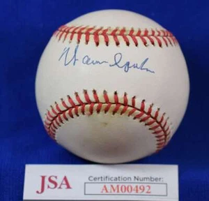 Warren Spahn JSA Cert Autograph National League Signed Baseball 1 - Picture 1 of 2