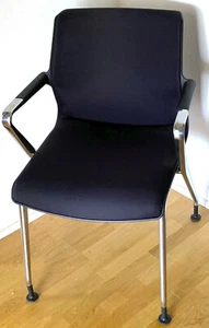 VITRA UNIX Chair Diamond Mesh Asphalt - Schwarz - Stuhl Besucherstuhl Vierbein - Bild 1 von 3