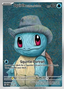 Squirtle with Grey Felt Hat Pokemon x Van Gogh Black Star Promo ACG Art Card NM - Picture 1 of 1