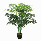 Outsunny 125cm/4FT Artificial Palm Plant, Decorative Tree with Pot