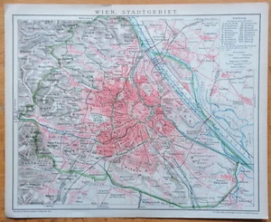 Wien Vienna Austria - Original Lithgraphed Plan - 1900 - Picture 1 of 1