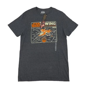 Star Wars X-Wing Starfighter T Shirt Mens M Medium Gray Short Sleeve Cotton New - Picture 1 of 7
