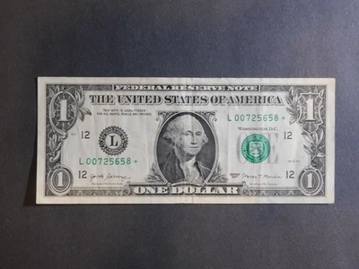 2017 Series $1 Star Note - L00725658* - Image 1 of 2