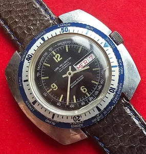 Lord Wellington Datomatic 45,2 mm working vintage watch diver - Imagen 1 de 6