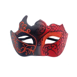 Painted Half Face Mask Halloween Costume Accessories Cosplay Party Props ☋ - Picture 1 of 32