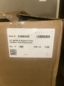 20x20x1 MERV 8 Pleated AC Furnace Air Filters. 12 Pack - Picture 1 of 5