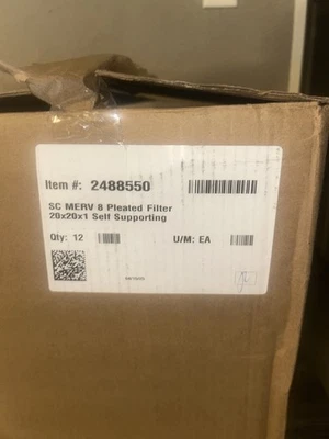 20x20x1 MERV 8 Pleated AC Furnace Air Filters. 12 Pack - Image 1 of 4