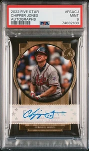 2022 Topps Five Star Autographs Chipper Jones #FSACJ PSA 9 - Picture 1 of 2
