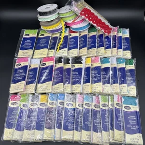 De colección Wright's RICK RACK 38 paquetes sin abrir + 4 abiertos + 8 rollos - Imagen 1 de 16