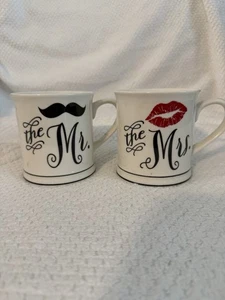 The Mr. & The Mrs. Coffee Mug Set By Home Essentials - Picture 1 of 5