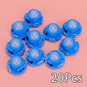20pc T4.7 Blue Wedge LED Bulb Dash Climate Control Instrument Base Lights - Picture 1 of 5