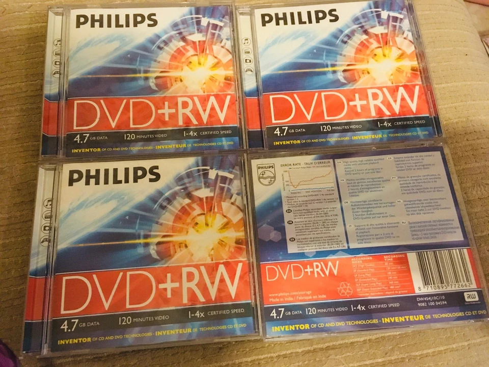 Philips DVD+RW 4.7Gb 120Min 1-4x Speed Disc x1 - Image 1 of 1