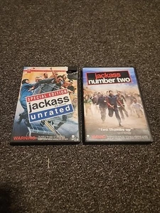 Dvd LOT: (2) Jackass The Movie Collection 1 And 2 One Two Unrated - Tested Works - Picture 1 of 7