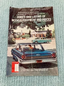 Ford 1961 Listing of Models, Equipment & Prices - Advertisement Reader's Digest - Picture 1 of 4