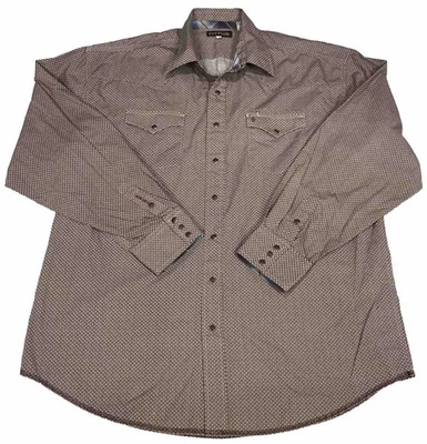 Stetson Pearl Snap Western Long Sleeve Cowboy Shirt Geometric Mens XXL - Image 1 of 4