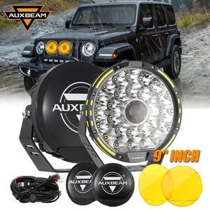 AUXBEAM Pair 9" inch 360-Pro LED Work Lights Offroad Combo Pods+Cover For Nissan - Picture 1 of 12