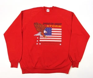 Vintage Jerzees Red Operation Desert Storm Sweatshirt | Made in USA | Size XXL - Bild 1 von 9