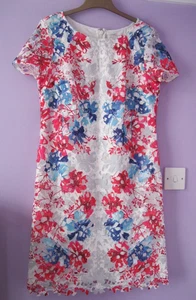 Per Una Spitzen Overlay Kleid 14 weiß rot blau Brautmutter, Bräutigam Anlass - Bild 1 von 6
