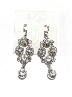 Deslumbrantes Pendientes Distintivos Grandes Cristales Audaces Diseño Pendientes de Novia Moda Profesional Foto 1 de 4