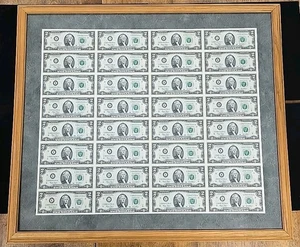 2003 $2 Minneapolis (32) Piece Full Sheet in Frame - Picture 1 of 11