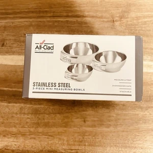 Elegante juego de mini cuencos medidores de acero inoxidable todo revestido - 3 piezas - Imagen 1 de 4