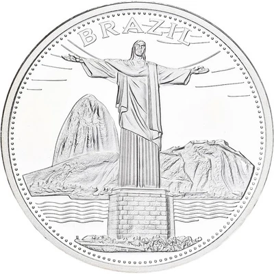 [#398837] Brasile, 1/4 once, Argento, FDC - Immagine 1 di 2