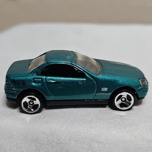 Hot Wheels Mercedes SLK 2000 #120 Metalflake grün schwarz Diecast Modellauto - Bild 1 von 10