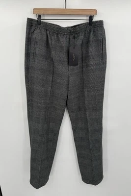 NEW Rag & Bone Rylie Plaid Track Pants XL Grey Plaid MSRP $395 - Image 1 of 4