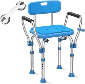 FSA/HSA Eligible Upgraded Stainless Steel Shower Chair Seat 500LBS Shower Chair - Picture 1 of 7