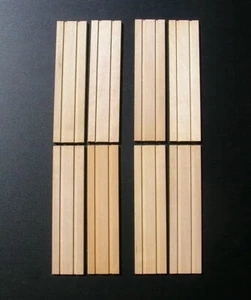 UNBRANDED AMERICAN COTTAGE Reversable Wood Shutters 1/12 Dollhouse 4 Set Lot - Picture 1 of 3