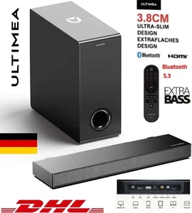 Ultimea Soundbar für TV Wireless Subwoofer 2.1 Nova S40 Bluetooth 5.3 HDMI USB - Bild 1 von 22